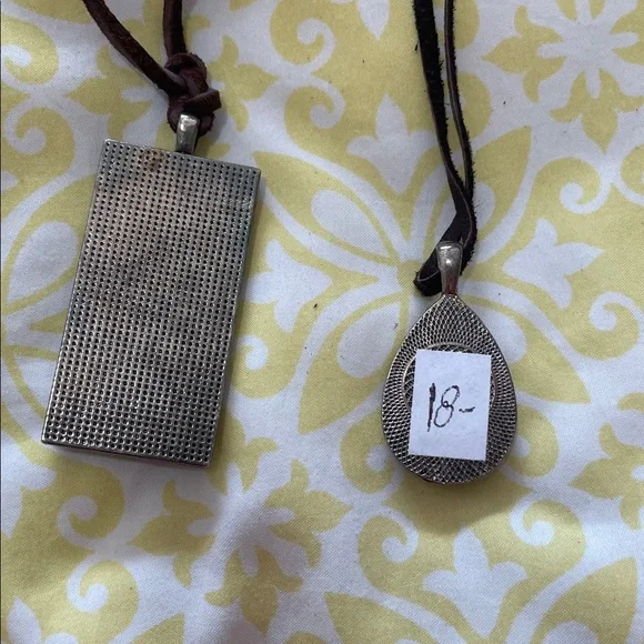 Natural Stone, Shell, Bead and Fossil Pendant Necklace Set NWOT Hand Crafted - Picture 2 of 6